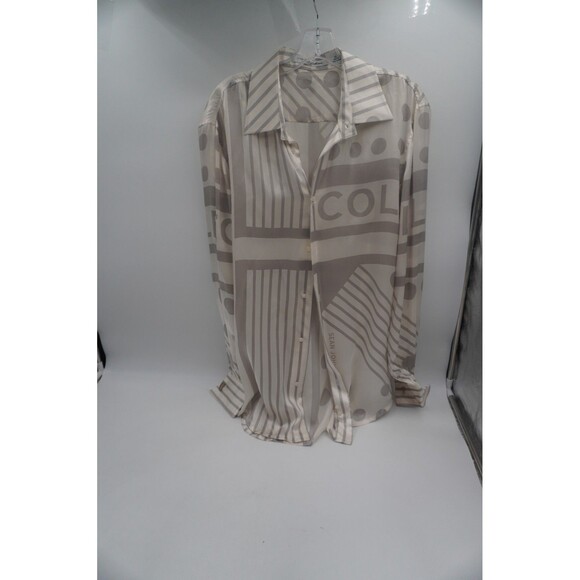 Vintage Sean John Collection Men Silk Button-Up Shirt Geometric Polka Dot XL Y2K - Picture 12 of 12